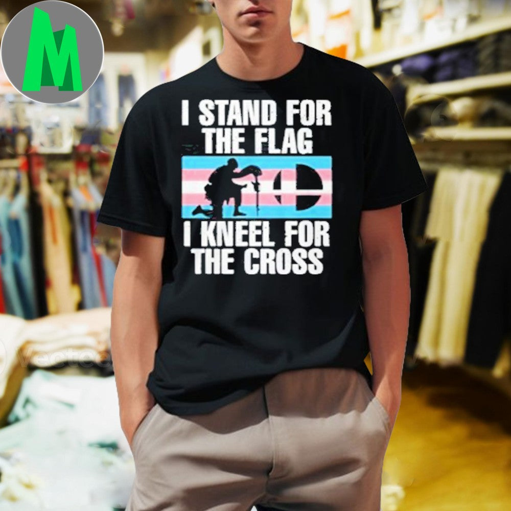 I Stand For The Flag Kneel Cross Patriotic Christian - Adult & Kids T-Shirts, Sweatshirts & Hoodies apparel design preview 1
