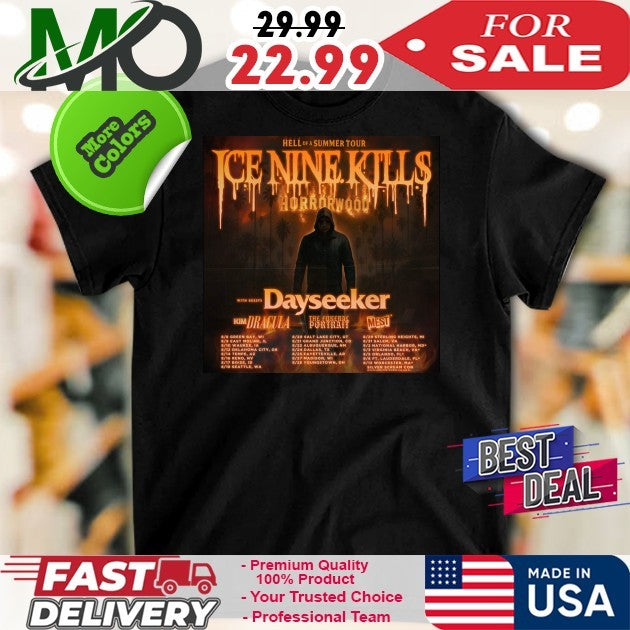 Ice Nine Kills Hell Of A Summer Tour Dates Schedule - Adult & Kids T-Shirts, Sweatshirts & Hoodies apparel design preview 1