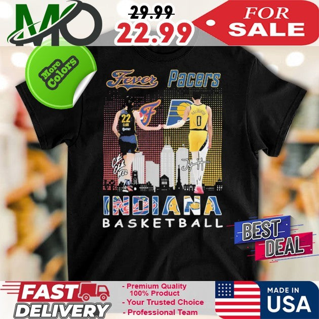 Indiana Fevers And Pacers Basketball 2025 - Adult & Kids T-Shirts, Sweatshirts & Hoodies apparel design preview 1
