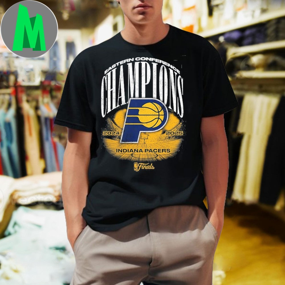 Indiana Pacers 2025 Eastern Conference Champions NBA - Adult & Kids T-Shirts, Sweatshirts & Hoodies apparel design preview 1