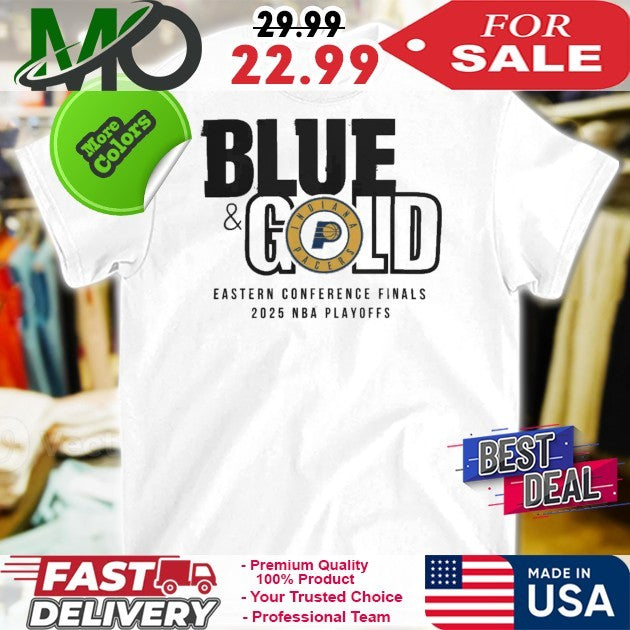 Indiana Pacers 2025 Eastern Conference Finals Blue - Adult & Kids T-Shirts, Sweatshirts & Hoodies apparel design preview 1