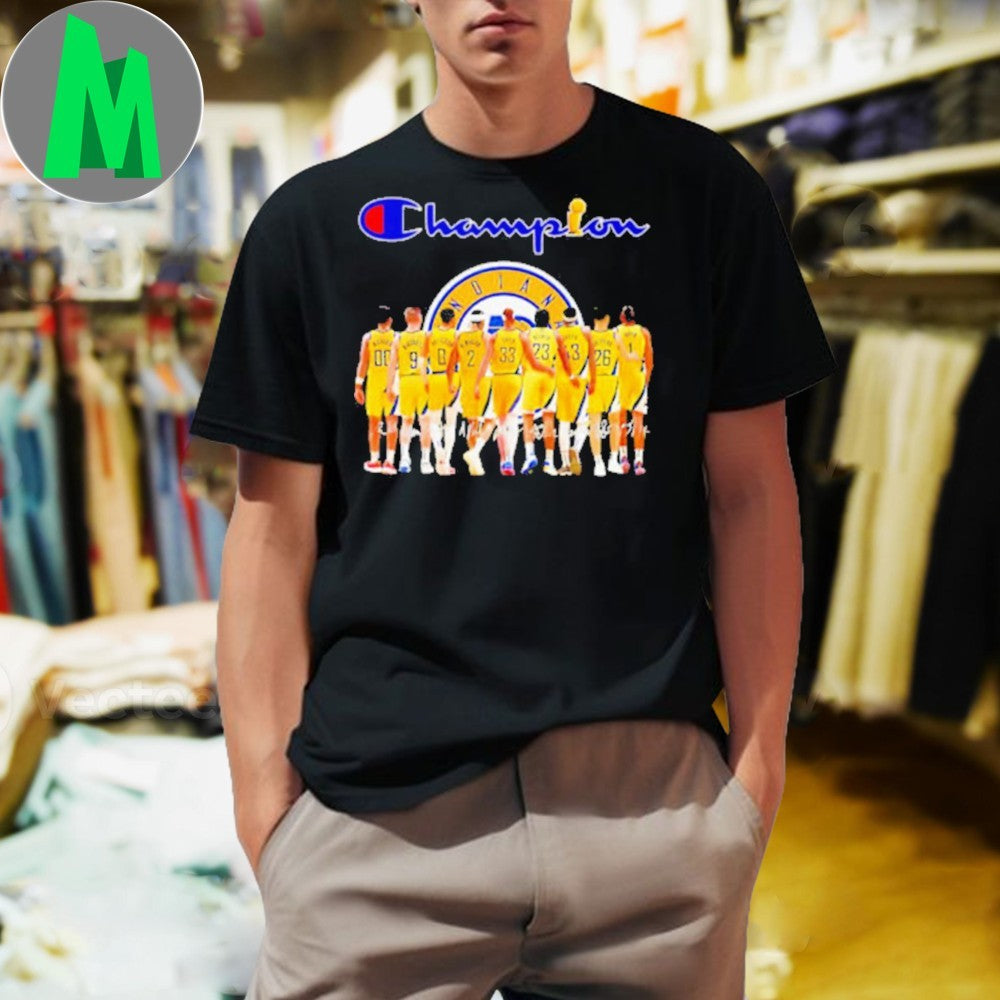 Indiana Pacers Champion Team Signatures Graphic - Adult & Kids T-Shirts, Sweatshirts & Hoodies apparel design preview 1