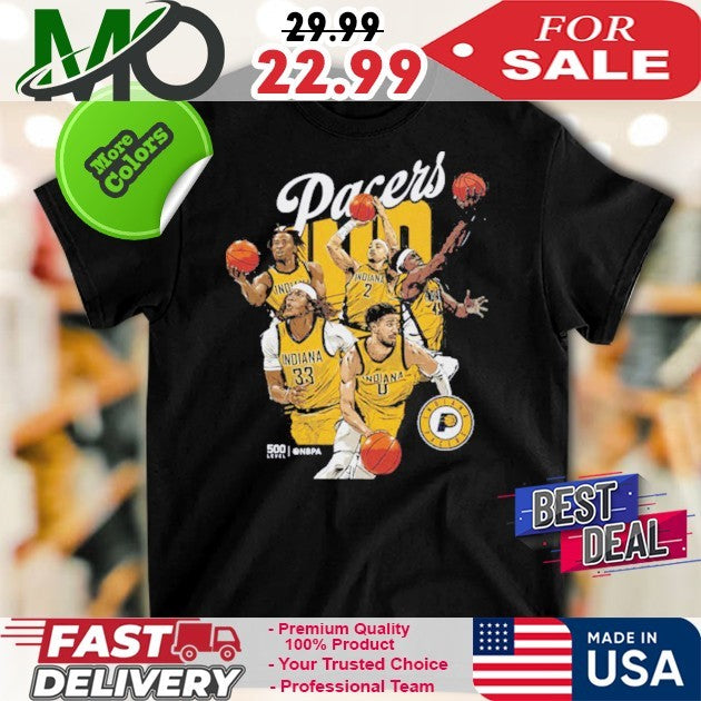 Indiana Pacers Starting 5 NBA 2025 Basketball Fan - Adult & Kids T-Shirts, Sweatshirts & Hoodies apparel design preview 1