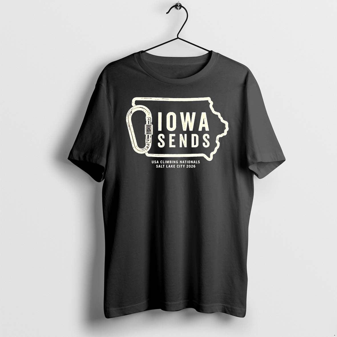 Official Iowa Sends Usa Climbing Nationals Salt Lake - Adult & Kids T-Shirts, Sweatshirts & Hoodies apparel design preview 1
