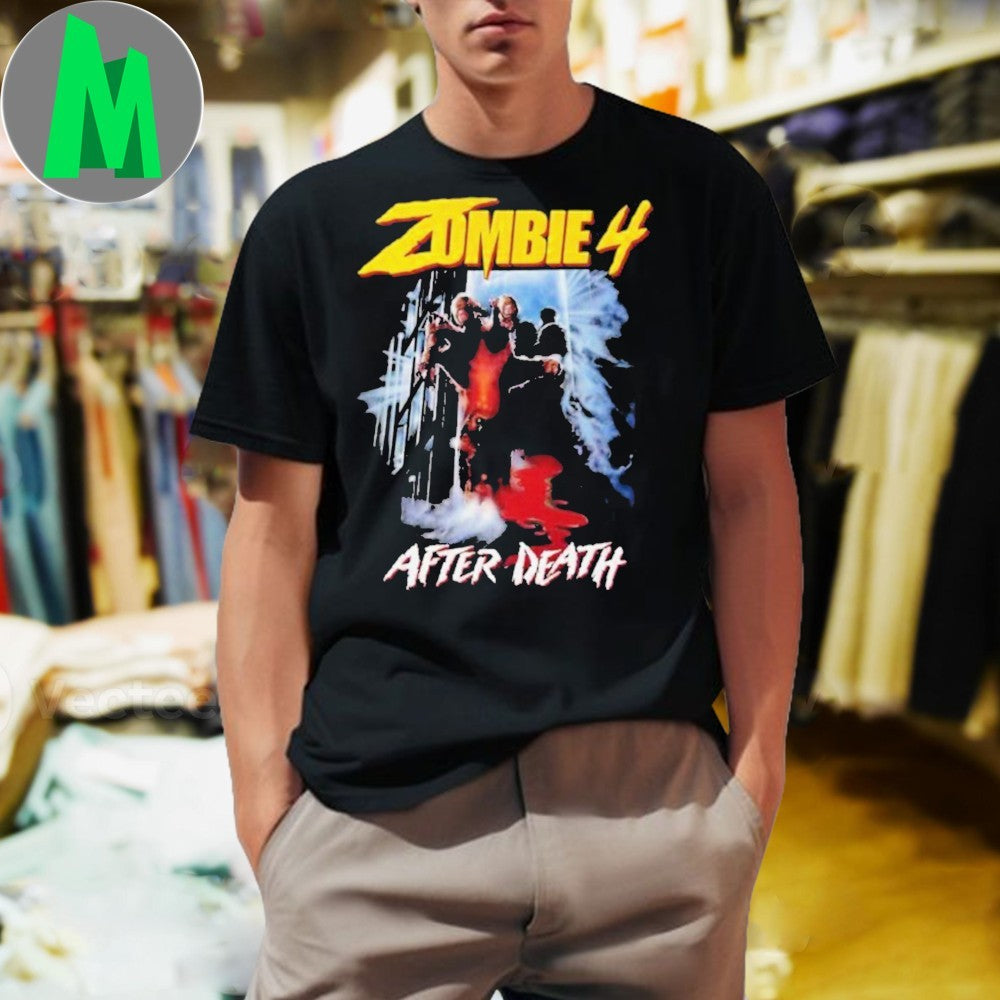 Iron Fortress Records Zombie 4 After Death Horror - Adult & Kids T-Shirts, Sweatshirts & Hoodies apparel design preview 1