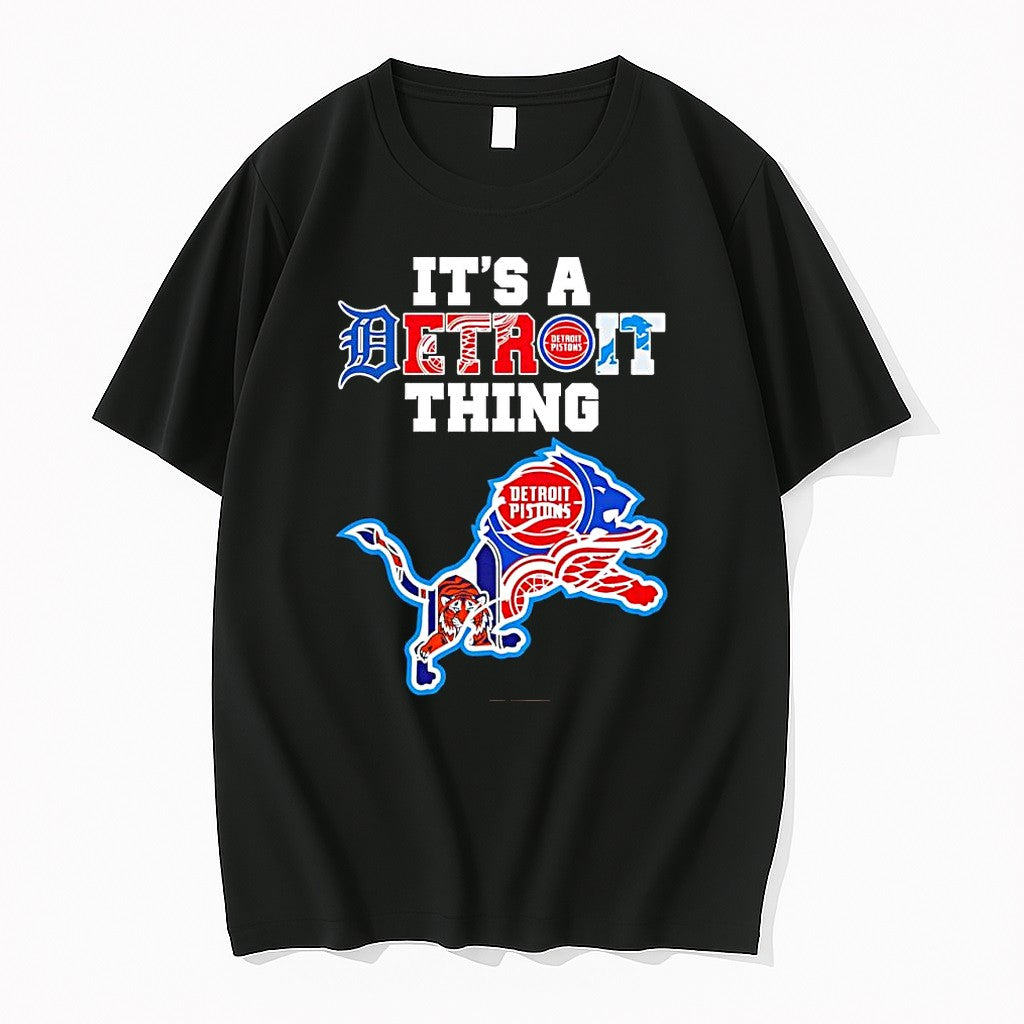 Official Its A Detroit Thing Tigers Pistons Red Wings - Adult & Kids T-Shirts, Sweatshirts & Hoodies apparel design preview 1