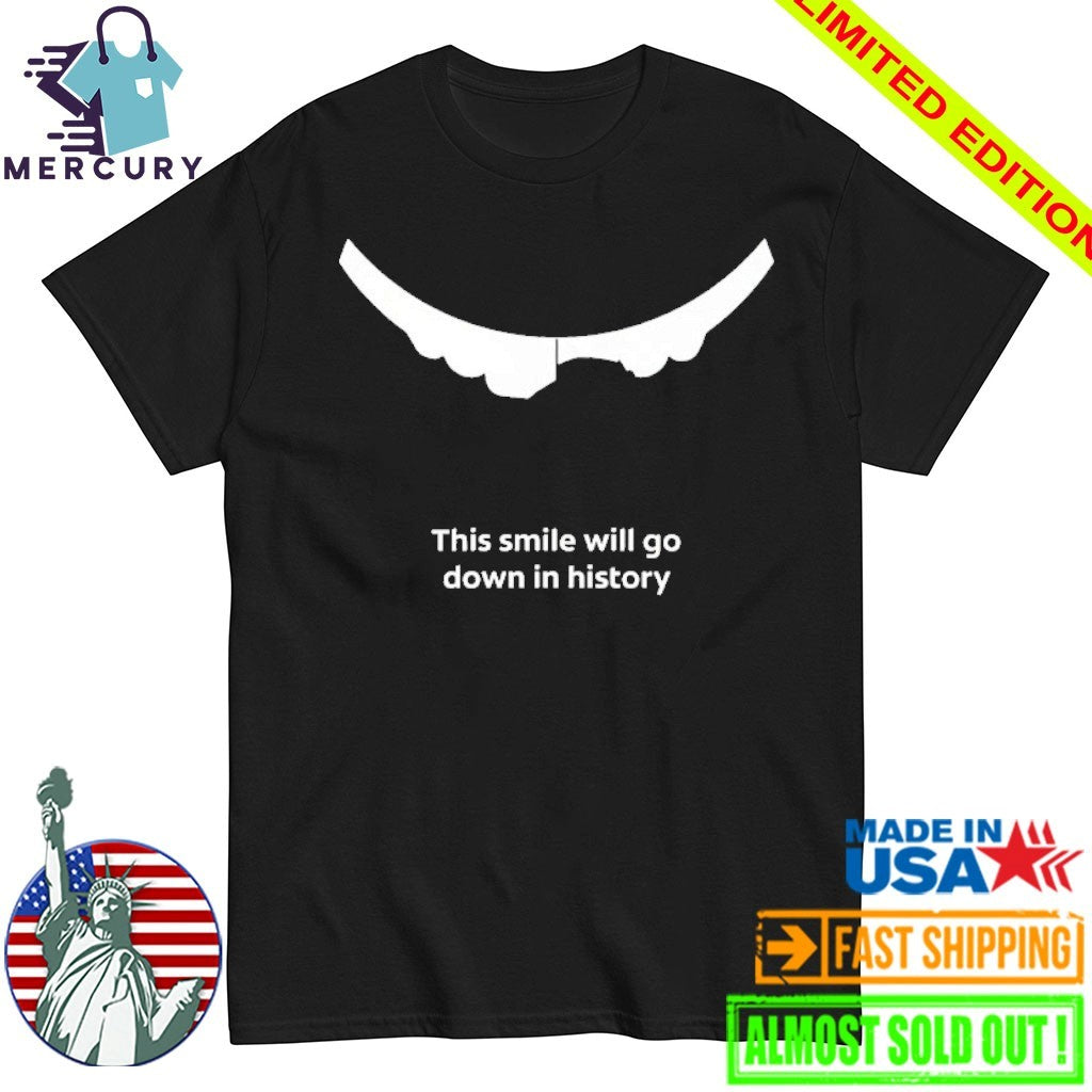 Jack Hughes This Smile Will Go Down In History - Adult & Kids T-Shirts, Sweatshirts & Hoodies apparel design preview 1