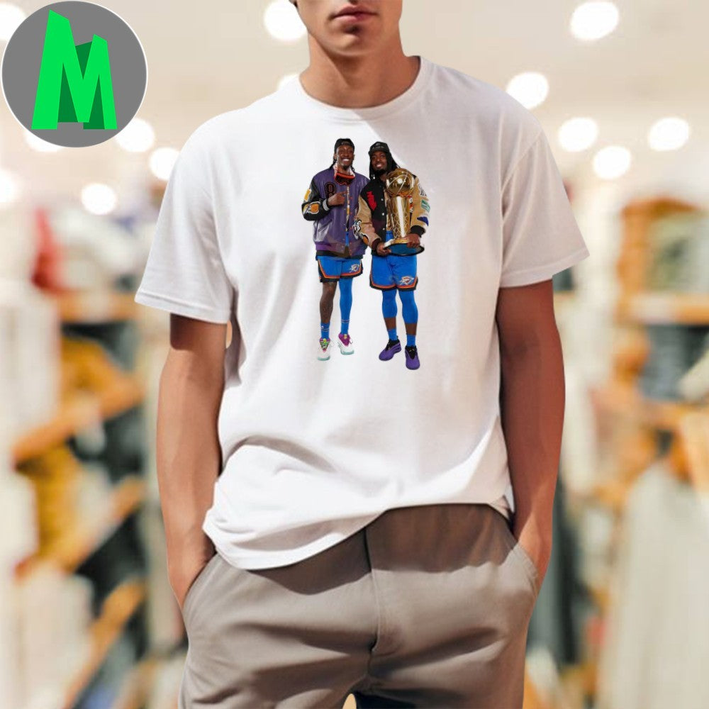 Jalen Williams Luguentz Dort 2025 Nba Champions - Adult & Kids T-Shirts, Sweatshirts & Hoodies apparel design preview 1