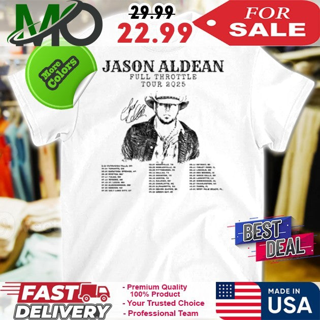 Jason Aldean Full Throttle Tour 2025 - Adult & Kids T-Shirts, Sweatshirts & Hoodies apparel design preview 1