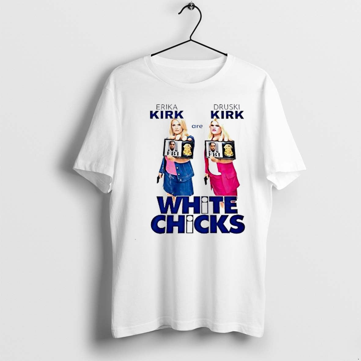 Official Jaxson Hayes Erika Kirk Are Druski White - Adult & Kids T-Shirts, Sweatshirts & Hoodies apparel design preview 1