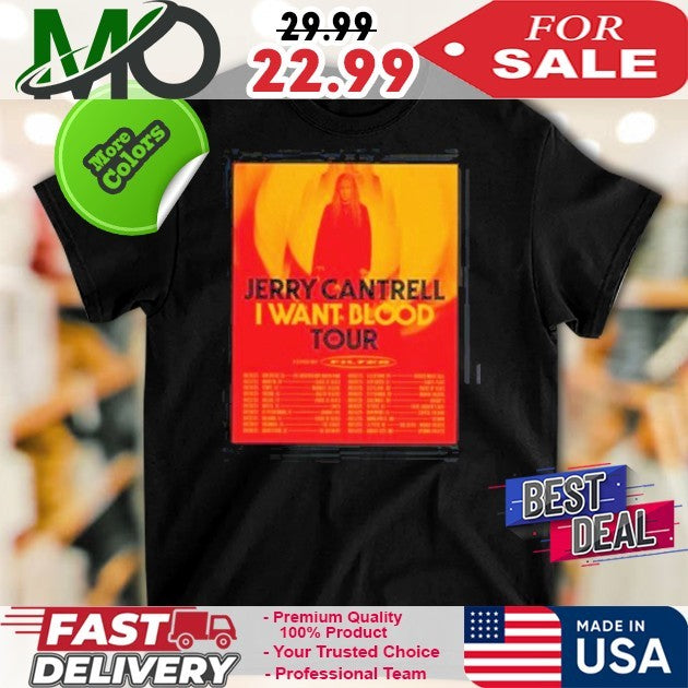 Jerry Cantrell I Want Blood Tour Dates 2025 - Adult & Kids T-Shirts, Sweatshirts & Hoodies apparel design preview 1