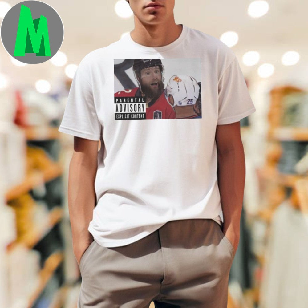 Jonah Gadjovich Angry Stare Parental Advisory Hockey - Adult & Kids T-Shirts, Sweatshirts & Hoodies apparel design preview 1