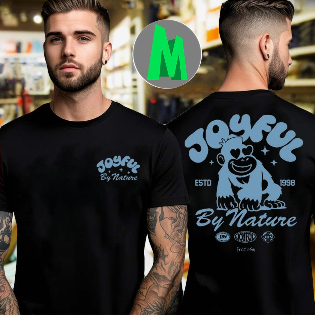 Joyful By Nature Est 1998 Gorilla Graphic - Adult & Kids T-Shirts, Sweatshirts & Hoodies apparel design preview 1