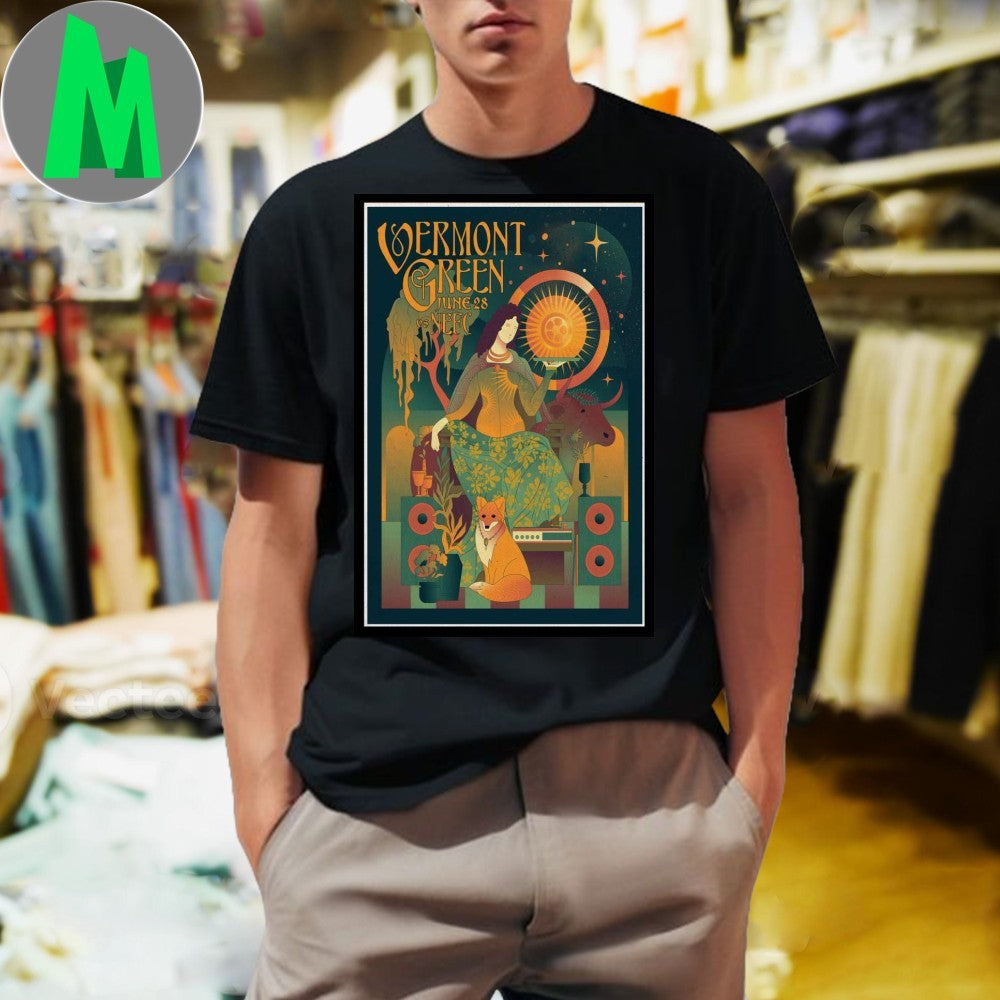 June 28, 2025 Vermont Green FC vs. New England Poster - Adult & Kids T-Shirts, Sweatshirts & Hoodies apparel design preview 1