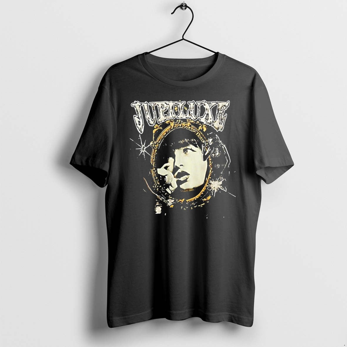 Official Jupiluxe Distressed Glam Rock Singer Mirror - Adult & Kids T-Shirts, Sweatshirts & Hoodies apparel design preview 1