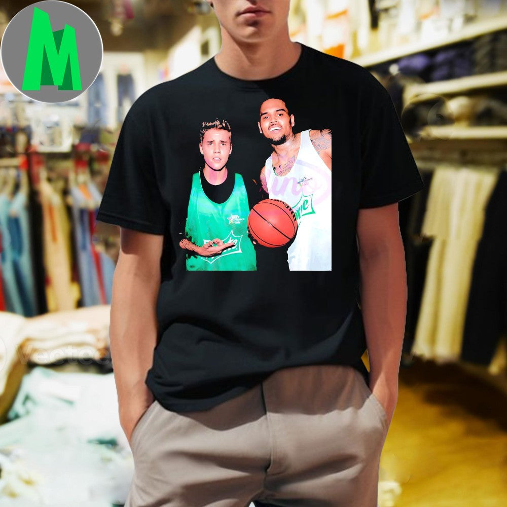 Justin Bieber Chris Brown Sprite Basketball Celebrity - Adult & Kids T-Shirts, Sweatshirts & Hoodies apparel design preview 1