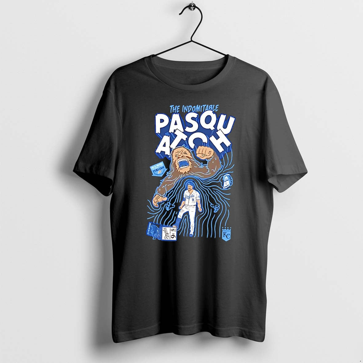 Official Kc Royals The Indomitable Pasquatch 2026 Jpg - Adult & Kids T-Shirts, Sweatshirts & Hoodies apparel design preview 1