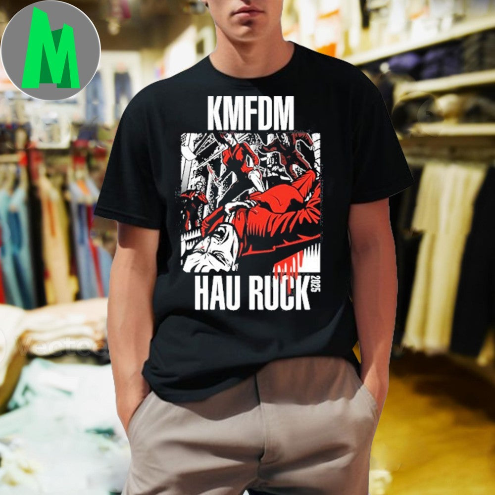 KMFDM Hau Ruck 2025 Industrial Band Graphic Ultra - Adult & Kids T-Shirts, Sweatshirts & Hoodies apparel design preview 1