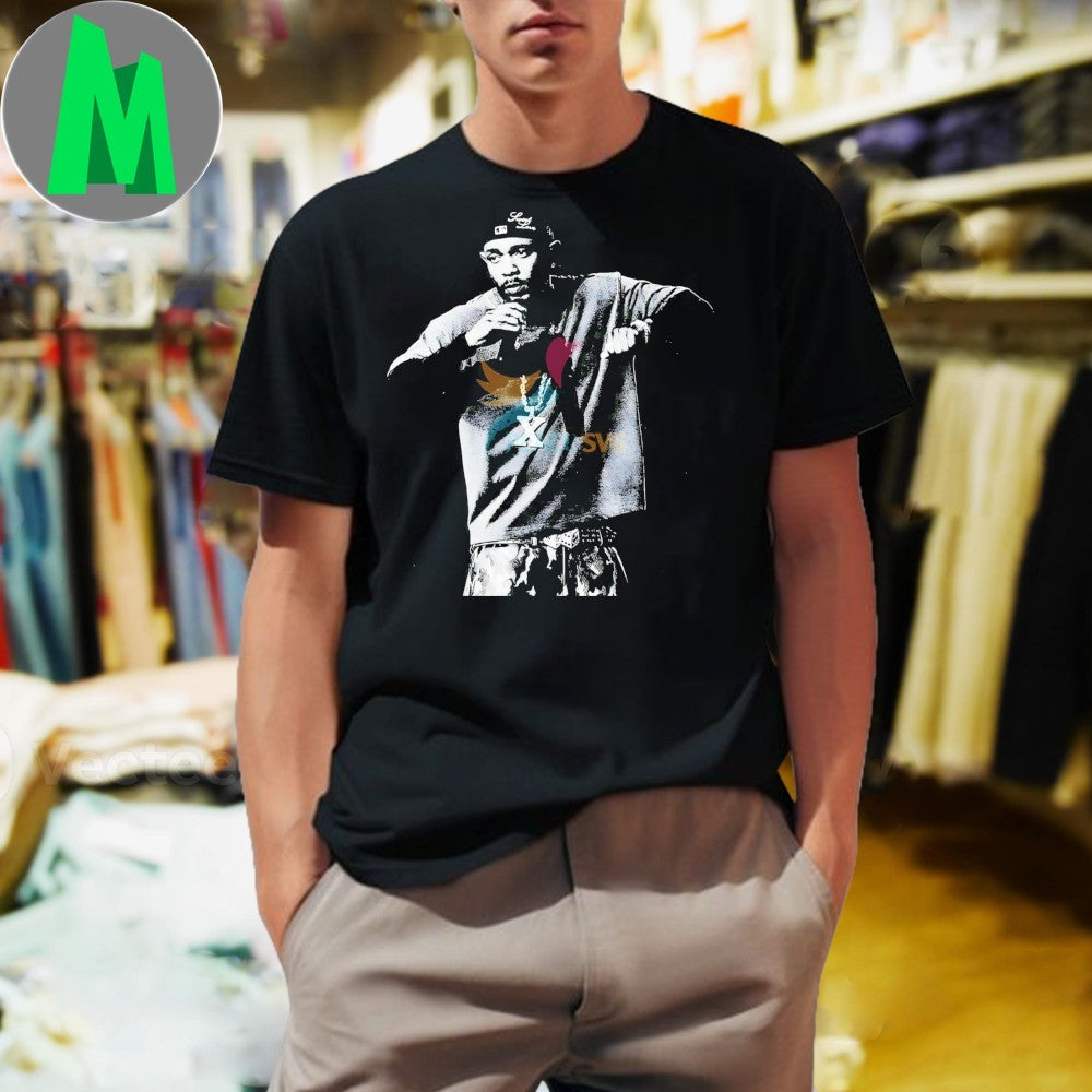 Kendrick Lamar Black And White Rap Pose Concert Style - Adult & Kids T-Shirts, Sweatshirts & Hoodies apparel design preview 1