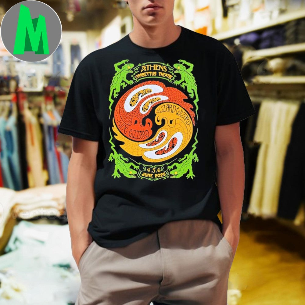 King Gizzard The Lizard Wizard Athens Greece 2025 - Adult & Kids T-Shirts, Sweatshirts & Hoodies apparel design preview 1
