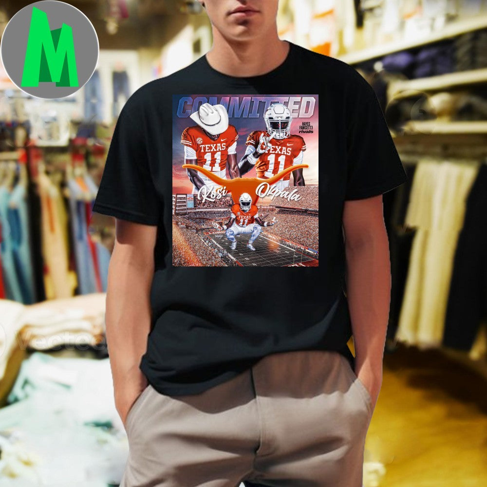 Kosi Okpala Texas Longhorns Committed Hayes Fawcett 3 - Adult & Kids T-Shirts, Sweatshirts & Hoodies apparel design preview 1