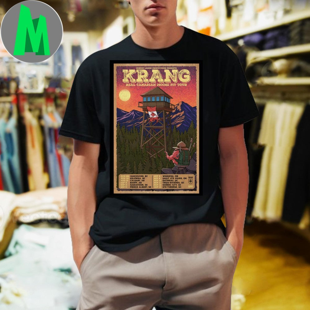 Krang Real Canadian Moose Pit Tour 2025 Poster - Adult & Kids T-Shirts, Sweatshirts & Hoodies apparel design preview 1