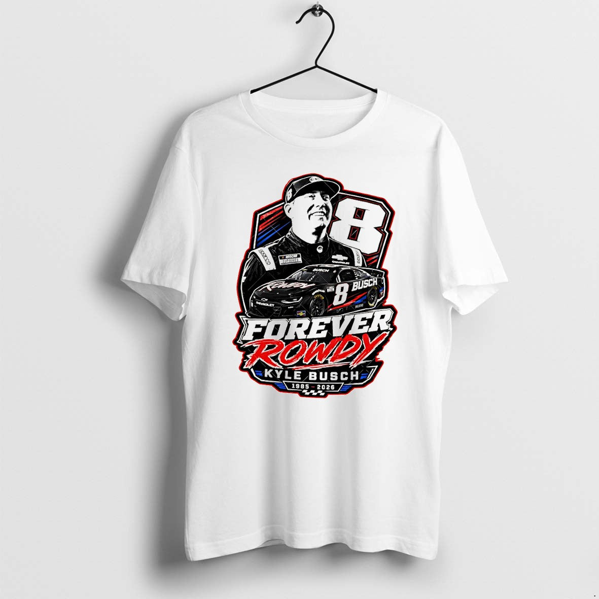 Official Kyle Busch Tribute Racing Memorial Forever - Adult & Kids T-Shirts, Sweatshirts & Hoodies apparel design preview 1