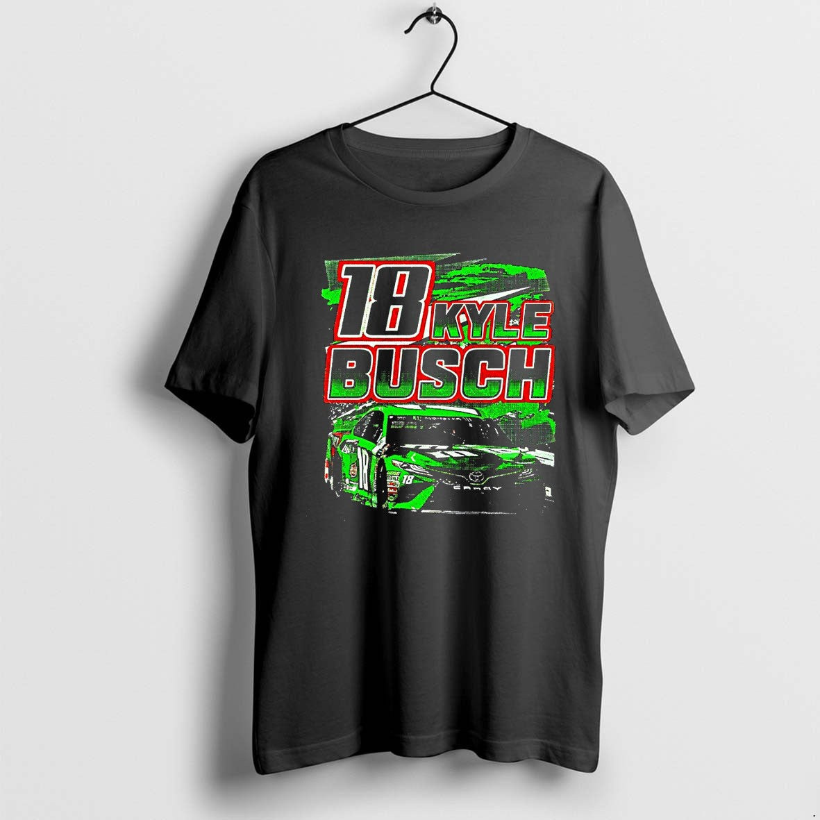 Official Kyle Busch Vintage Nascar 18 Jpg - Adult & Kids T-Shirts, Sweatshirts & Hoodies apparel design preview 1
