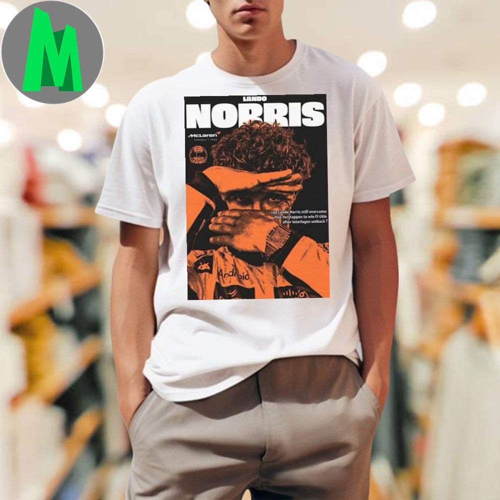 Lando Norris F1 Tribute Magazine Cover Graphic - Adult & Kids T-Shirts, Sweatshirts & Hoodies apparel design preview 1