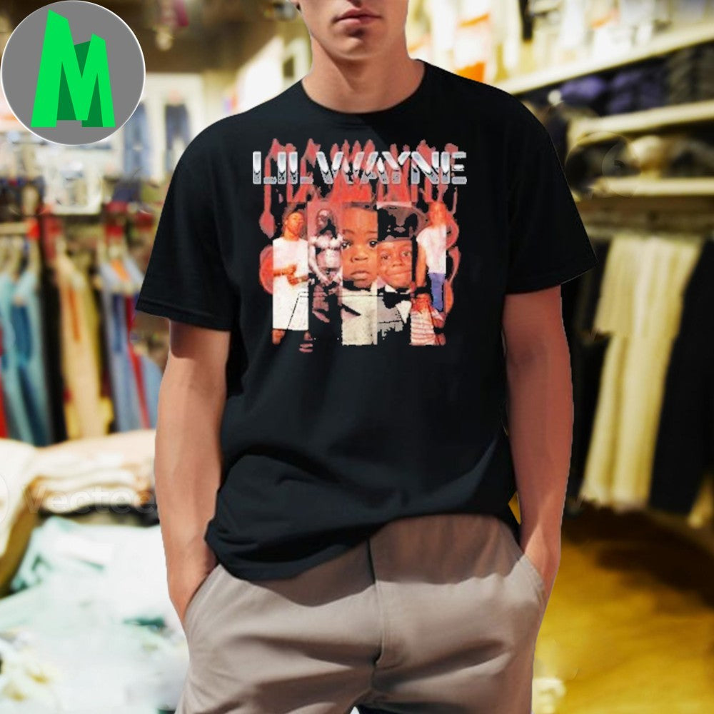 Lil Wayne Tha Carter Covers Photo Collage - Adult & Kids T-Shirts, Sweatshirts & Hoodies apparel design preview 1