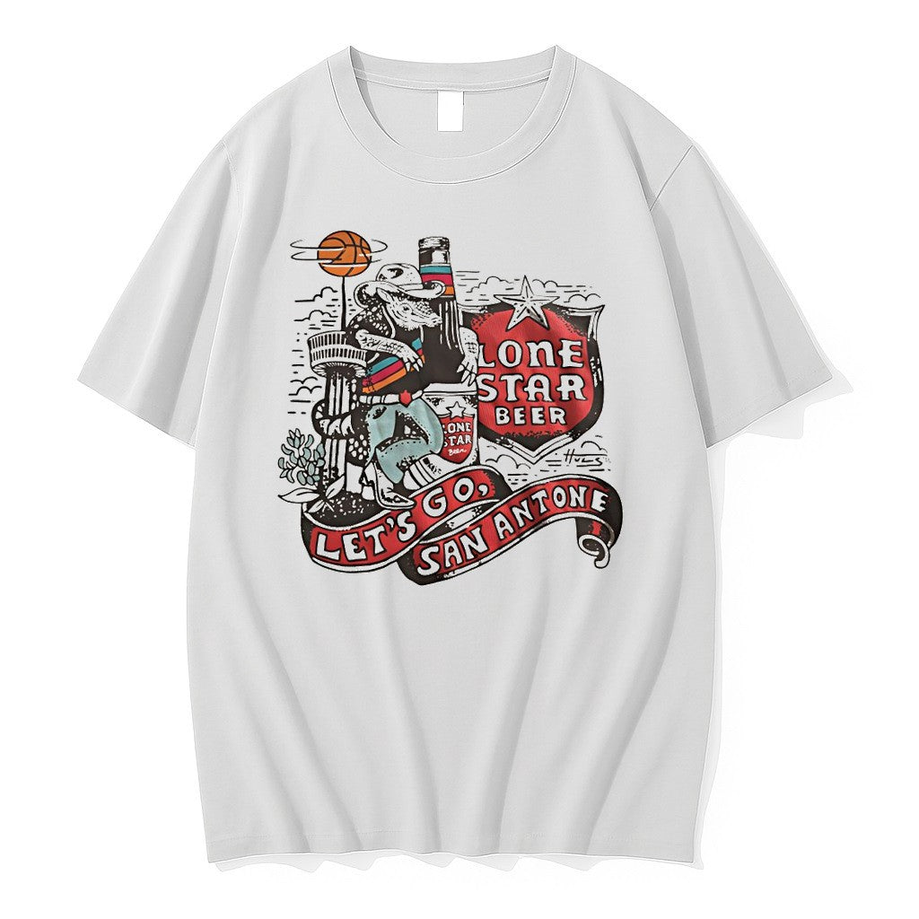Official Lone Star Beer Lets Go San Antone Spurs Jpg - Adult & Kids T-Shirts, Sweatshirts & Hoodies apparel design preview 1