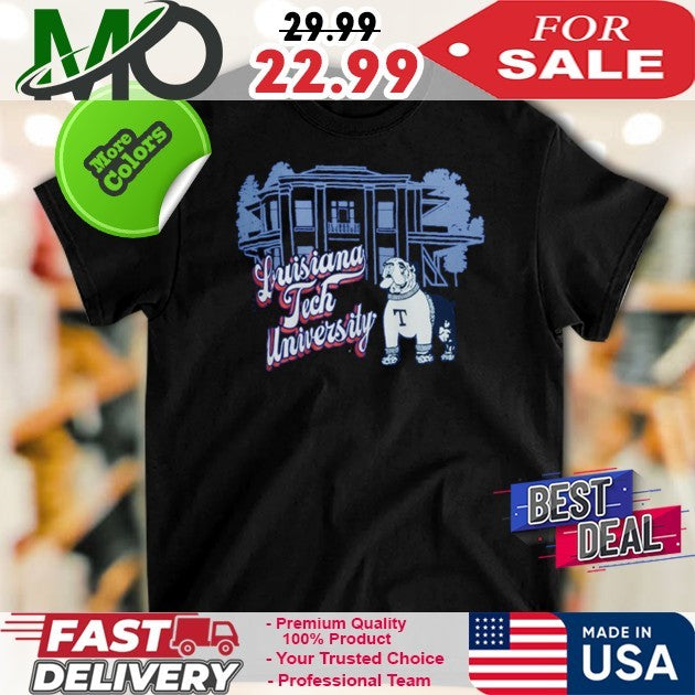 Louisiana Tech Bulldogs Mascot Scenery - Adult & Kids T-Shirts, Sweatshirts & Hoodies apparel design preview 1