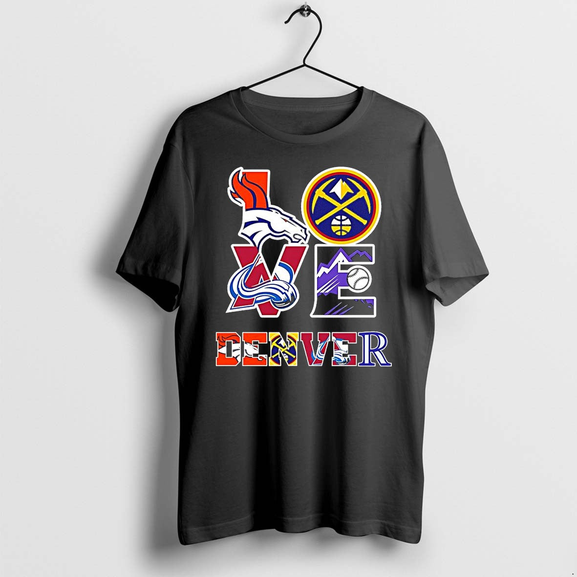 Official Love Denver Sports Teams Broncos Avalanche - Adult & Kids T-Shirts, Sweatshirts & Hoodies apparel design preview 1