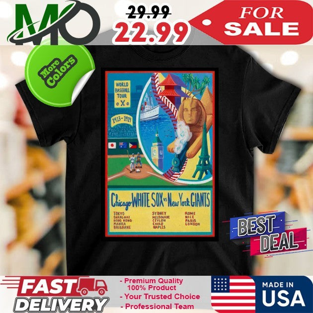 MLB Chicago White Sox vs New York Giants World - Adult & Kids T-Shirts, Sweatshirts & Hoodies apparel design preview 1