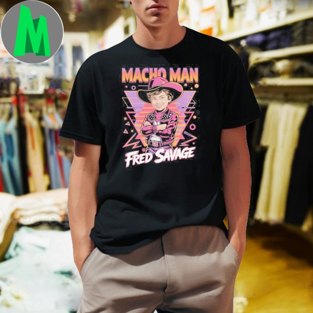 Macho Man Fred Savage Graphic 80s Vibe Actor Fan - Adult & Kids T-Shirts, Sweatshirts & Hoodies apparel design preview 1