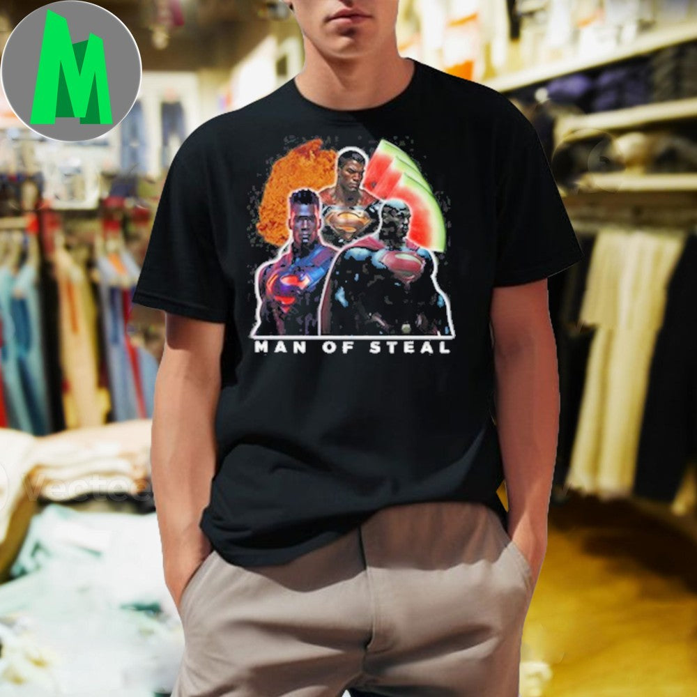 Man Of Steal Skibidi Drill Cartoon Humorous Superhero - Adult & Kids T-Shirts, Sweatshirts & Hoodies apparel design preview 1
