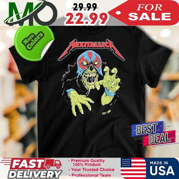 Metallica Est 2008 Design Artwork By Puis Calzada - Adult & Kids T-Shirts, Sweatshirts & Hoodies apparel design preview 1