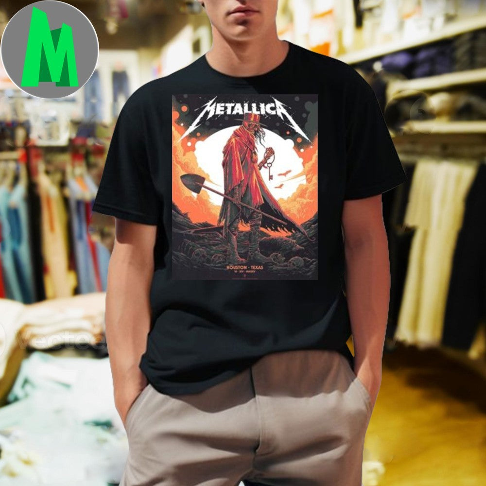 Metallica M72 Houston Pop-Up Shop Poster For Texas On - Adult & Kids T-Shirts, Sweatshirts & Hoodies apparel design preview 1