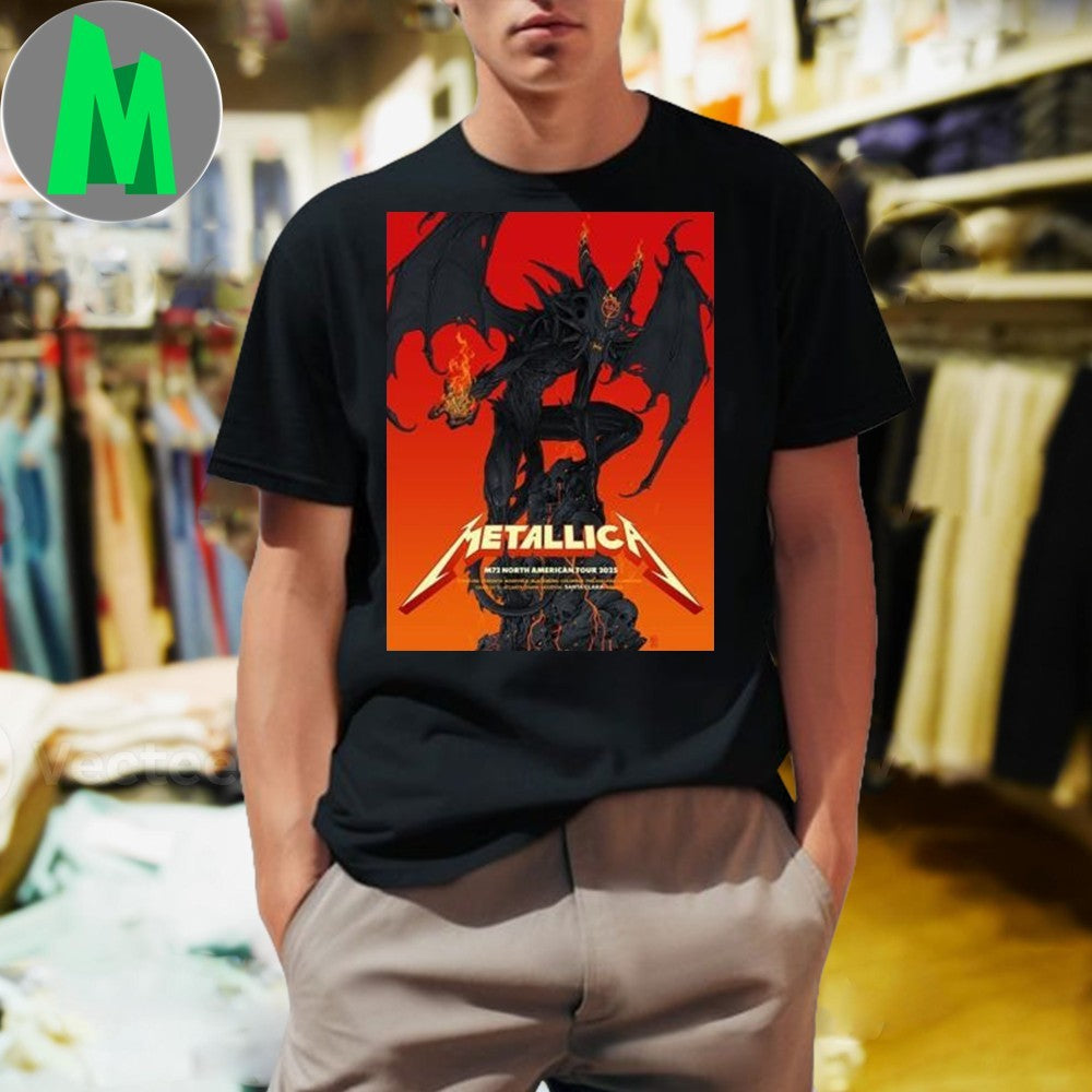 Metallica Santa Clara CA 2025 Levi's Stadium June - Adult & Kids T-Shirts, Sweatshirts & Hoodies apparel design preview 1