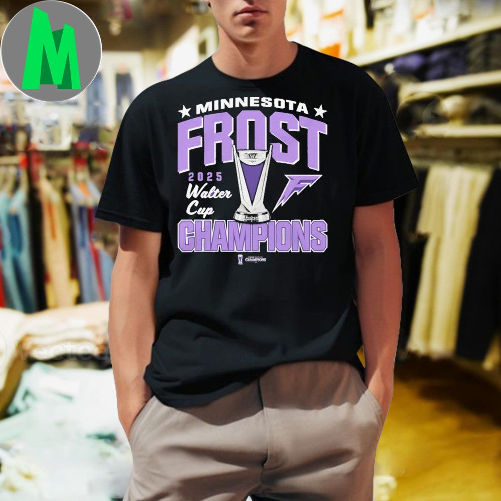 Minnesota Frost 2025 PWHL Walter Cup Champions Ice - Adult & Kids T-Shirts, Sweatshirts & Hoodies apparel design preview 1
