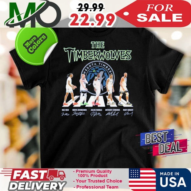 Minnesota The Timberwolves Signature And Logo 2025 - Adult & Kids T-Shirts, Sweatshirts & Hoodies apparel design preview 1