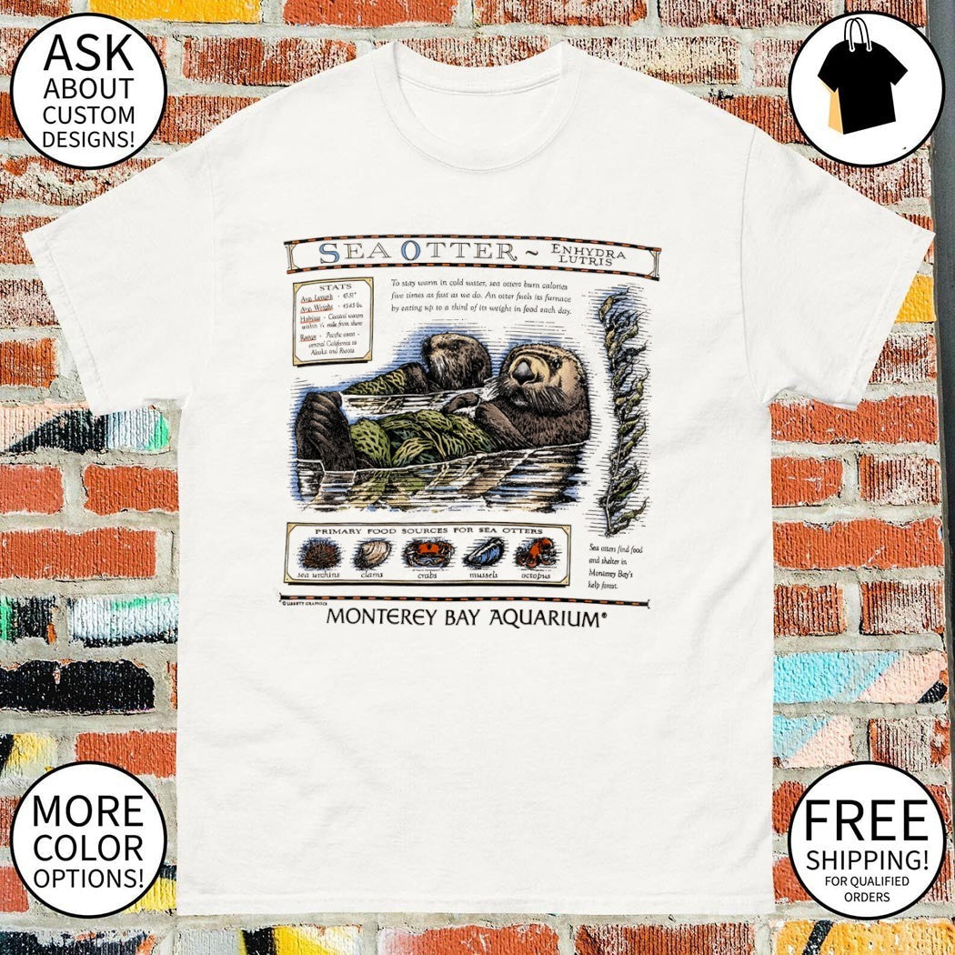Monterey Bay Aquarium Otter Taylor - Adult & Kids T-Shirts, Sweatshirts & Hoodies apparel design preview 1