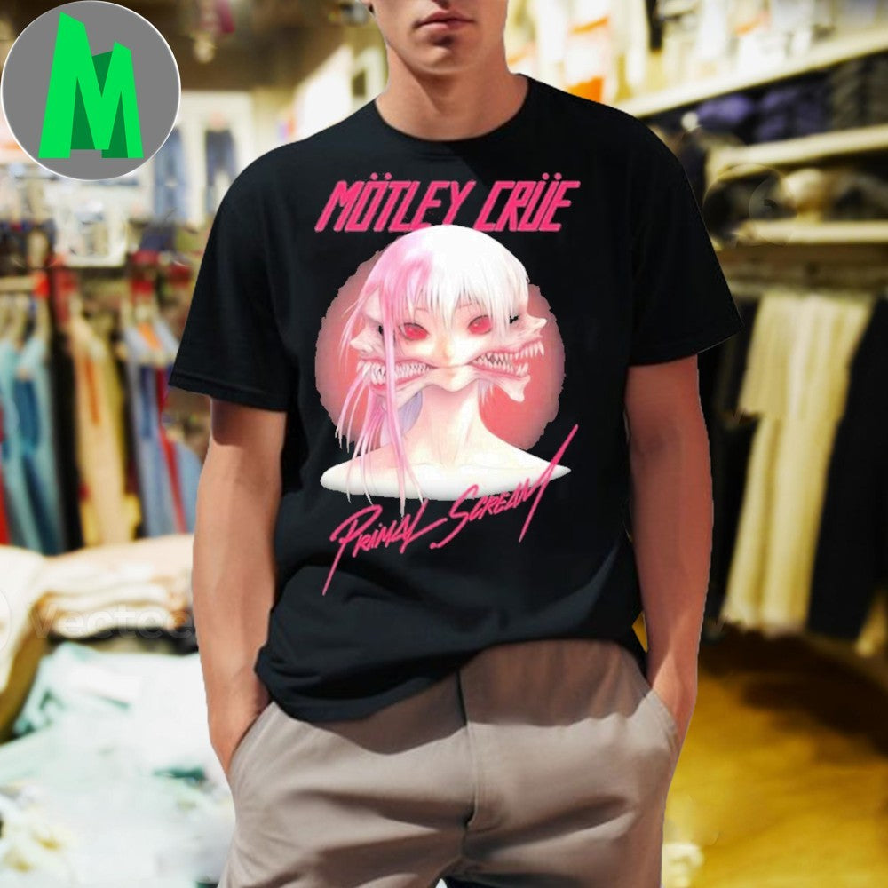 Motley Crue Primal Scream By Brando Chiesa Rockabilia - Adult & Kids T-Shirts, Sweatshirts & Hoodies apparel design preview 1