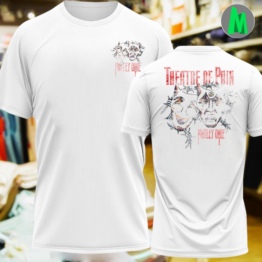 Mötley Crüe Theatre of Pain Barbed Wire Masks - Adult & Kids T-Shirts, Sweatshirts & Hoodies apparel design preview 1