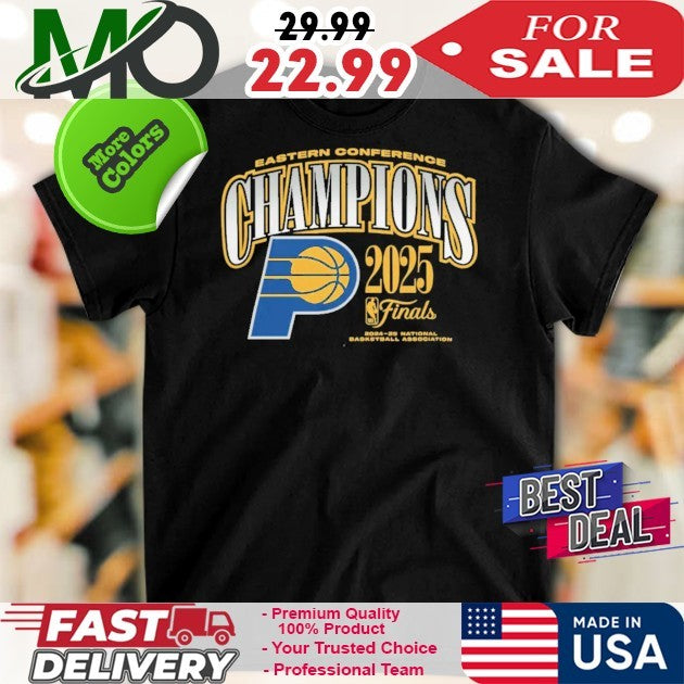 NBA Indiana Pacers 2025 Eastern Conference Champions - Adult & Kids T-Shirts, Sweatshirts & Hoodies apparel design preview 1
