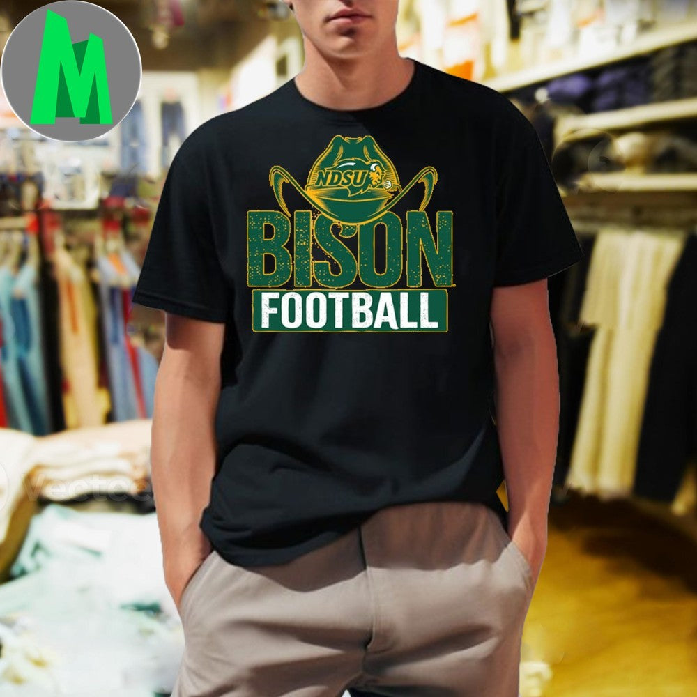 NDSU Bison Football Cowboy Hat Gold - Adult & Kids T-Shirts, Sweatshirts & Hoodies apparel design preview 1