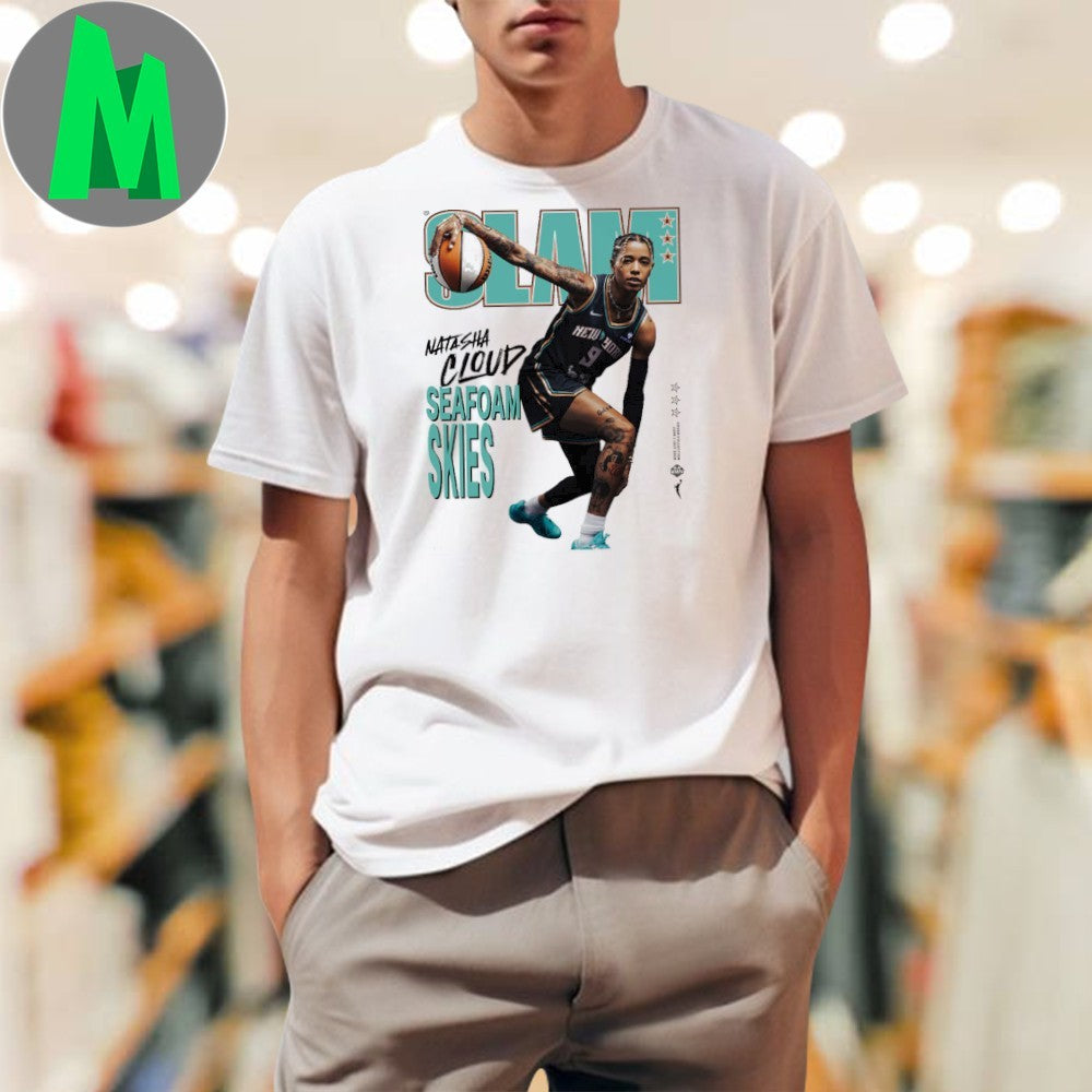 Natasha Cloud Seafoam Skies Slam Cover Basketball - Adult & Kids T-Shirts, Sweatshirts & Hoodies apparel design preview 1
