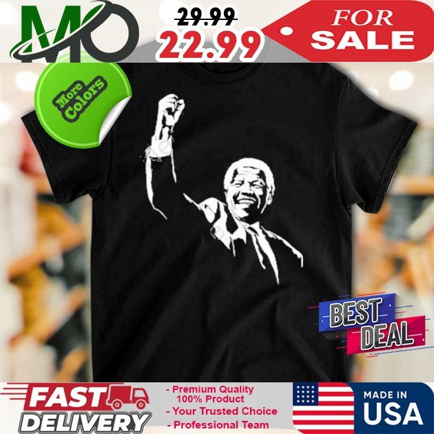 Nelson Mandela Raise Hand - Adult & Kids T-Shirts, Sweatshirts & Hoodies apparel design preview 1