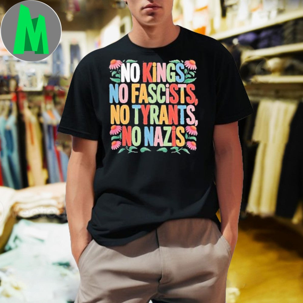 No Kings Fascists Tyrants Nazis Anti-Fascist Protest - Adult & Kids T-Shirts, Sweatshirts & Hoodies apparel design preview 1
