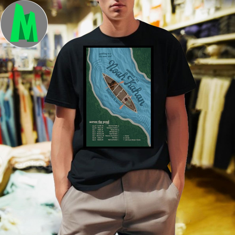 Noah Kahan On Tour Across UK EU Summer 2025 Poster - Adult & Kids T-Shirts, Sweatshirts & Hoodies apparel design preview 1